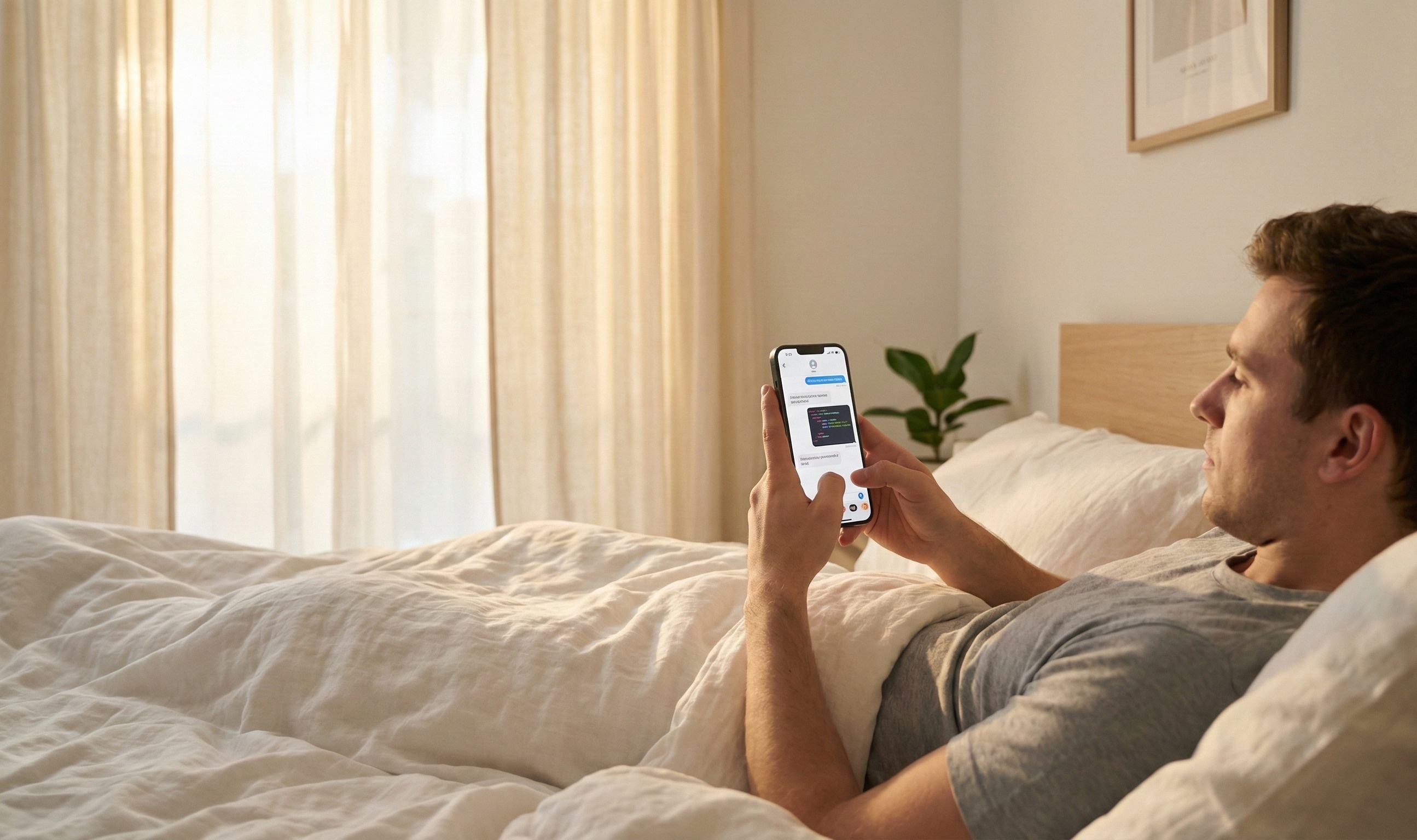 Late night coding from bed